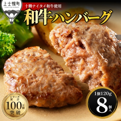 十勝ナイタイ和牛 100% ハンバーグ 120g×8個 北海道産 和牛肉使用