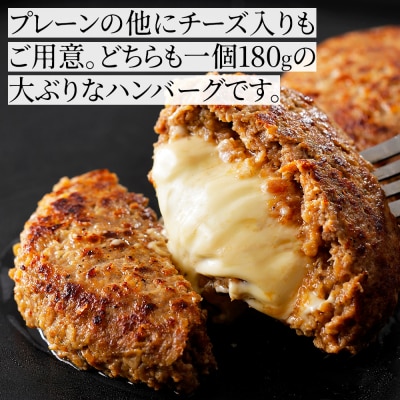 黒毛和牛 100% ハンバーグ 2種セット 180g×10個 プレーン チーズ
