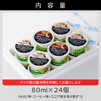 十勝もーもースイーツ 牛乳そのまんま アイス 3種セット 80ml×24個 北海道 アイスミルク