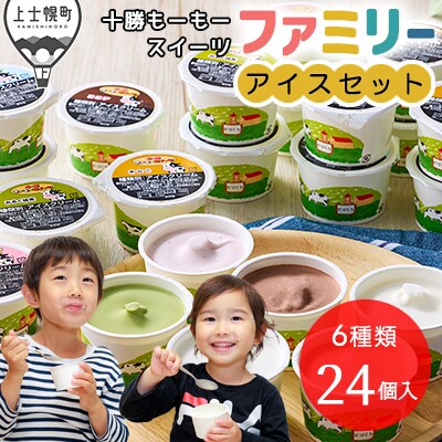十勝もーもースイーツ ファミリーアイス 6種セット 計24個 北海道 アイスクリーム スイーツ
