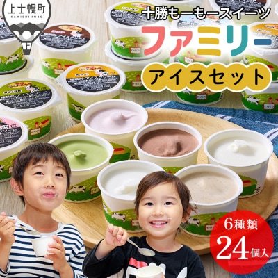 十勝もーもースイーツ ファミリー アイス 6種セット 計24個 北海道 アイスクリーム スイーツ