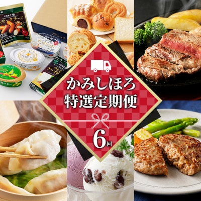かみしほろ特選 6ヵ月 定期便 Bコース 6回定期便 乳製品 パン ステーキ アイス ハンバーグ等