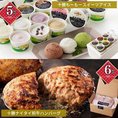 かみしほろ特選 6ヵ月 定期便 Bコース 6回定期便 乳製品 パン ステーキ アイス ハンバーグ等