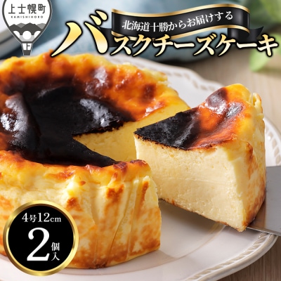 十勝バスクチーズケーキ 4号×2個 北海道 お菓子 洋菓子 スイーツ ケーキ チーズケーキ