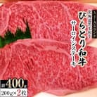 【A4/A5ランク黒毛和牛】びらとり和牛サーロインステーキ200g×2枚オリジナルソース付