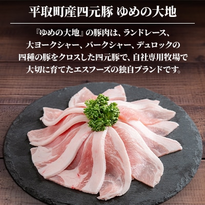 【平取町産四元豚】ゆめの大地豚肉切落しモモ・ウデこま肉 200g×22パック計4.4kg