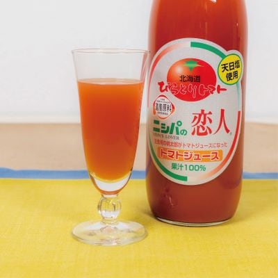 完熟生食用トマトの旨味たっぷり!贅沢濃厚「ニシパの恋人」トマトジュース有塩　1L×6本