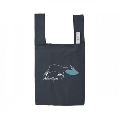 【アドマイヤジャパン×Yogibo】丸めて使えるエコバッグ(ネイビー)