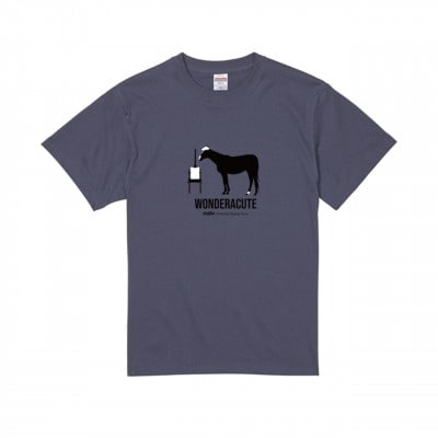 【競馬グッズ】【ワンダーアキュート画伯】(グレイッシュパープル)Tシャツ【L】
