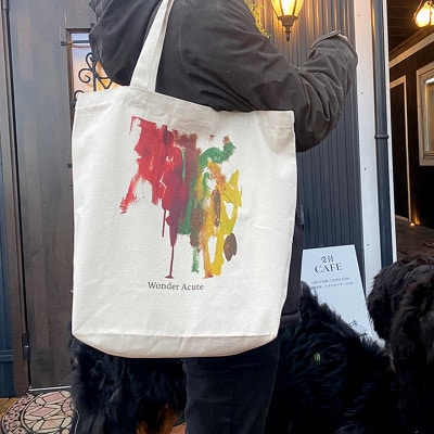 【競馬グッズ】【ワンダーアキュート画伯】絵画トートバッグ