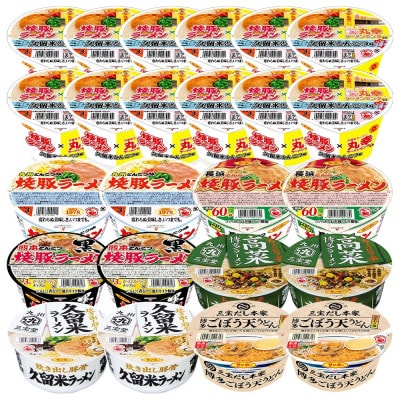 焼豚ラーメン×丸幸ラーメン・カップ麺詰合せ 計24食入(各1ケース)