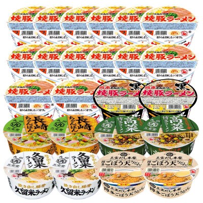 焼豚ラーメン・カップ麺詰合せ 計24食入(12食×各1ケース)