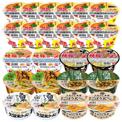 焼豚ラーメン×丸幸ラーメン・カップ麺詰合せ 計24食入(各1ケース)