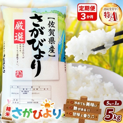 【毎月定期便】さがびより 5kg (1袋)全3回