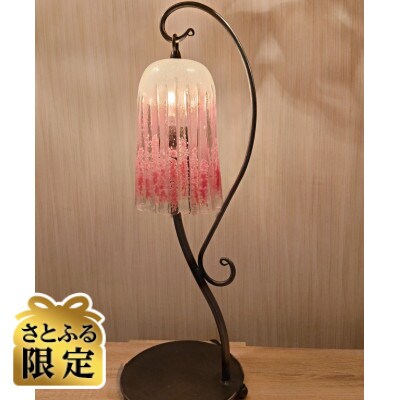 【さとふる限定】一点限定!ステンドグラス『枝垂れ桜』ハンギングランプ USA製ガラス使用　