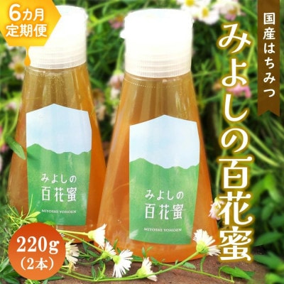 【毎月定期便】みよしの百花蜜 220g×2本全6回