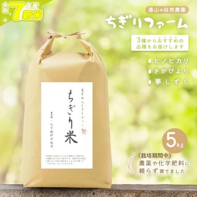 【令和7年新米】ちぎり米 5kg(「さがびより」、「ヒノヒカリ」、「夢しずく」から1種類 選択不可)
