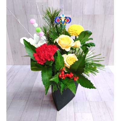 (お正月アレンジメント ) あきつフルール 花束・アレンジメント