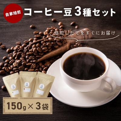 【kotoコーヒー】自家焙煎コーヒー豆各150g3種セット