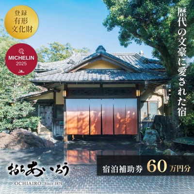 湯ヶ島温泉 おちあいろう ( 宿泊補助券600,000円分 )
