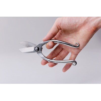 小野鉄の生花鋏　池の坊型　150mm クロームメッキ