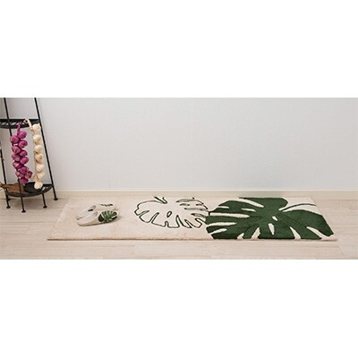 インテリアマット M+homeモンステラ55×180cm