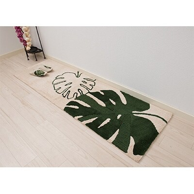 インテリアマット M+homeモンステラ55×180cm