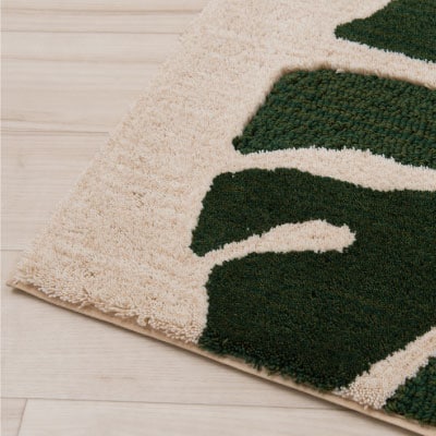 M+home モンステラ インテリアマット 45×70cm