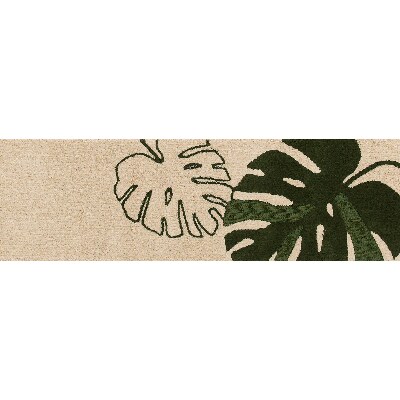M+home モンステラ インテリアマット 55×180cm