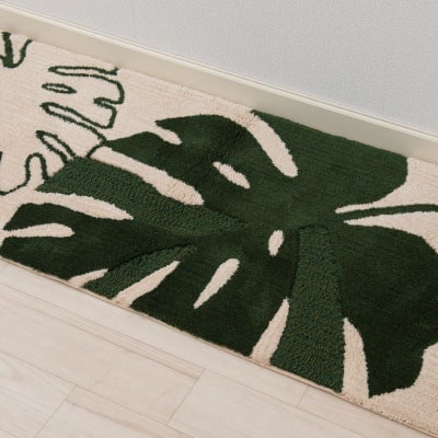 M+home モンステラ インテリアマット 55×180cm
