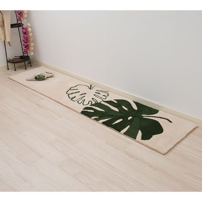 M+home モンステラ インテリアマット 55×240cm