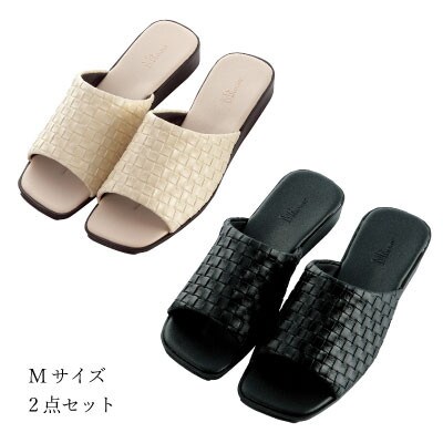 M+home レゾン 婦人用外履きサンダル2点セット Mサイズ