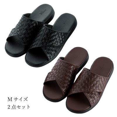 M+home クロワゼ 紳士用外履きサンダル2点セット Mサイズ