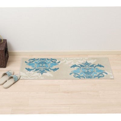 DECORMUSEE サミーラ キッチンマット 45×120cm ブルーグレー