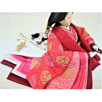雛人形　京三五親王「天皇」刺繍毛氈敷　　No.35-305(2)