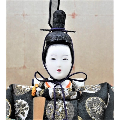雛人形　京三五親王「桔梗花紋」オリジナル金襴敷　No.35-904-II