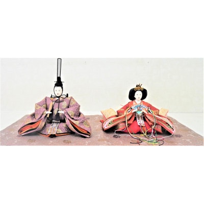 雛人形　京十番親王「正絹　向い鳳凰の丸」オリジナル金襴敷　No.10-905