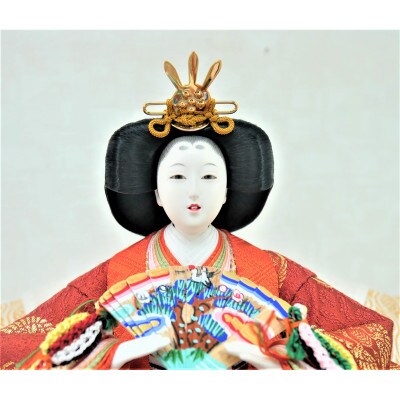 雛人形　京十番親王「正絹　向い鳳凰の丸」オリジナル金襴敷　No.10-905