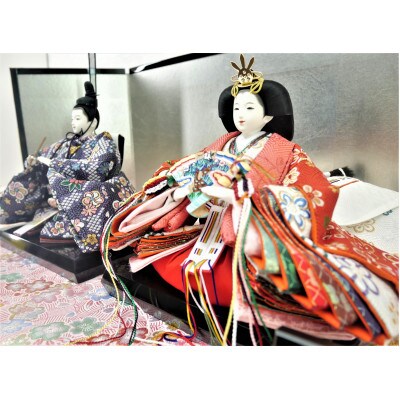 雛人形　京十番親王「花みずき」オリジナル金襴敷　No.10-018