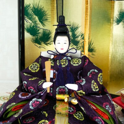 雛人形　京芥子親王「桔梗華紋」オリジナル金襴敷　No.K-607