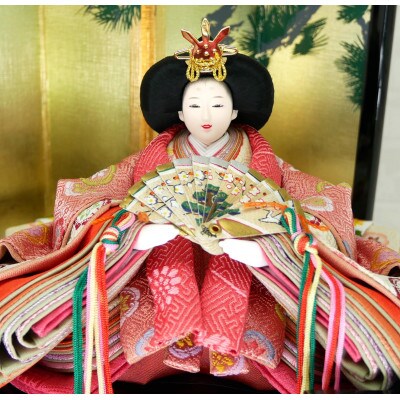 雛人形　京芥子親王「桔梗華紋」オリジナル金襴敷　No.K-607