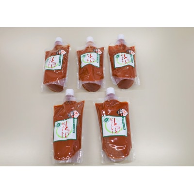 トマト100%のピューレ5本セット(保存料・化学調味料不使用)