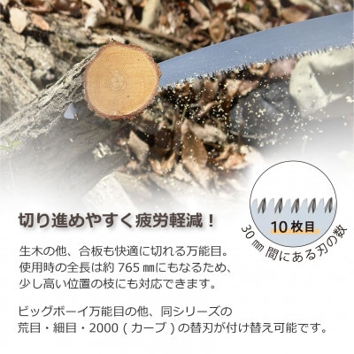 【シルキー替刃式折込鋸】　ビッグボーイ万能目　本体　360mm
