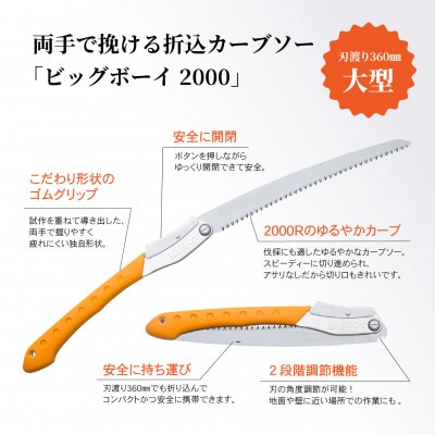 【シルキー替刃式折込鋸】　ビッグボーイ2000　本体　360mm