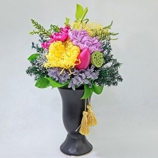 仏花 (高級プリザーブドフラワー)　器2個セット