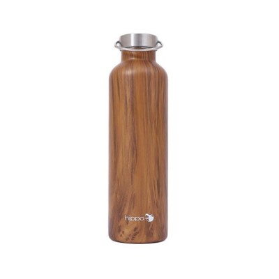水筒 ステンレスボトル 1000ml hippo(ヒッポ) ミルク缶型【ウッドブラウン】