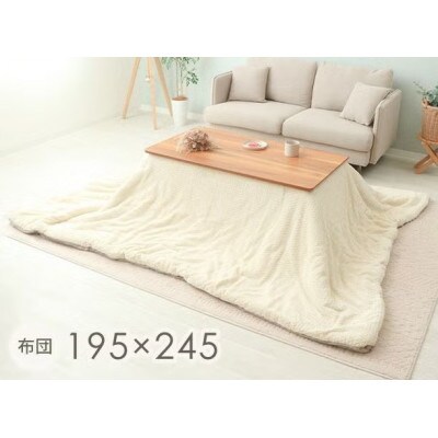 リバーシブルこたつ掛け布団 Lampoa(ランポア)【アイボリー/グレージュ】　195×245cm