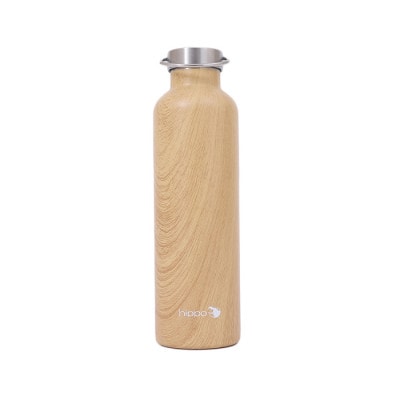 水筒 ステンレスボトル 1000ml hippo(ヒッポ) ミルク缶型【ウッドナチュラル】
