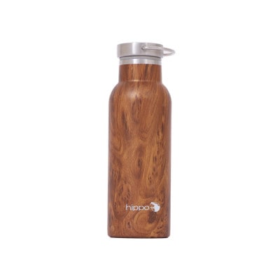 水筒 ステンレスボトル 500ml hippo(ヒッポ) ミルク缶型【ウッドブラウン】