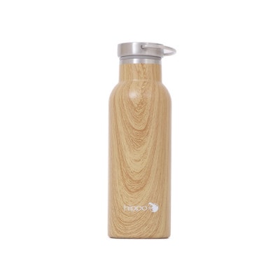 水筒 ステンレスボトル 500ml hippo(ヒッポ) ミルク缶型【ウッドナチュラル】